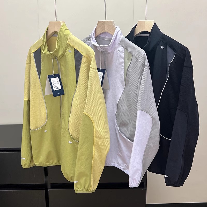 大厂订单！户外山系反光设计骑行服立领拼接登山服运动夹克外套女