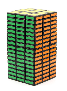 智力乐园Witeden 3x3x17魔方黑原色透明红不等阶三三十七益智玩具