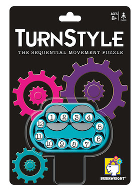 Brainwright数字转盘Turnstyle塑料益智解谜玩具滚珠划片齿轮联动