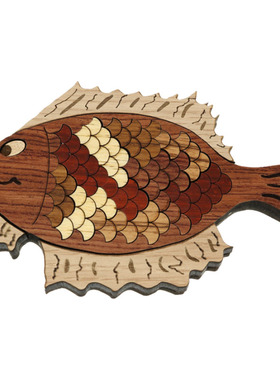 Siebenstein-Spiele木质小鱼拼图Nemo尼莫鱼鳞片益智玩具德国进口