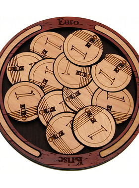 Siebenstein-Spiele 欧元危机Euro Crisis木质拼图解谜益智Puzzle