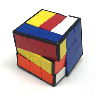 Calvin's开尔文邋遢魔方Sloppy Cube 三阶黑原透明蓝限量贴片异形
