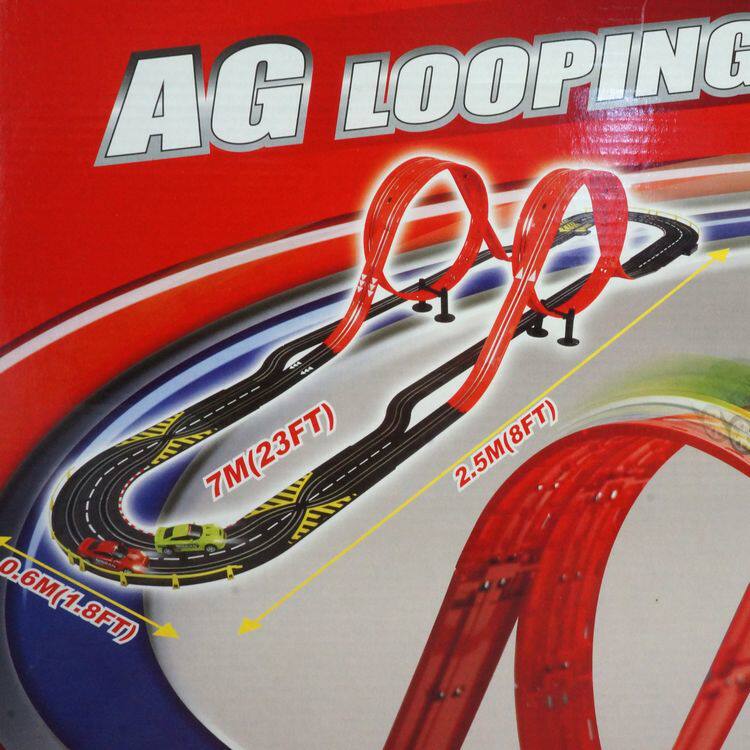ARTIN AG LOOPING CHALLENGE 랩 카운팅 더블 링 입체 트랙 1:43 더블 원격 제어 자동차