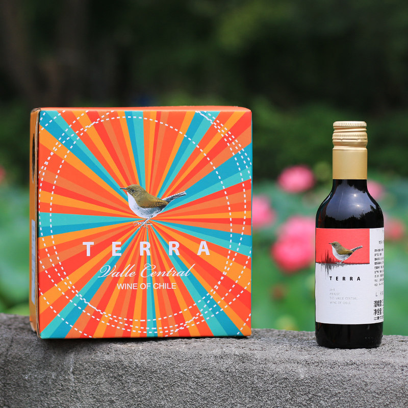 terra特乐小鸟梅洛葡萄酒 聚会小瓶装 智利原瓶进口187ml六瓶装