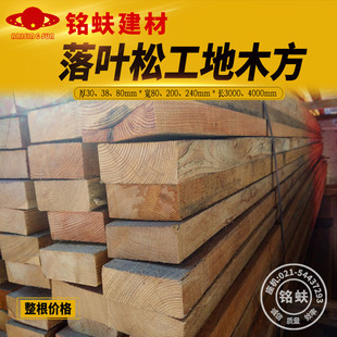 落叶松木方毛料工地口料配合建筑模板用浇筑水泥板原木方料木龙骨