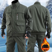 男纯棉迷彩服耐磨加厚劳保服电焊工服防烫工装 冬季 加绒工作服套装