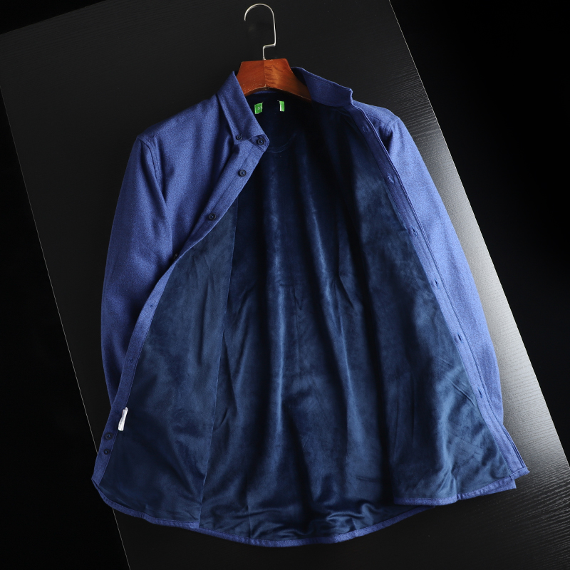 加绒加厚工厂秋冬新款长袖衬衫