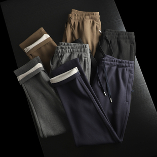 秋冬款 抗风保暖 男士 松紧腰直筒休闲裤 过冬苾备 卫裤 加绒加厚
