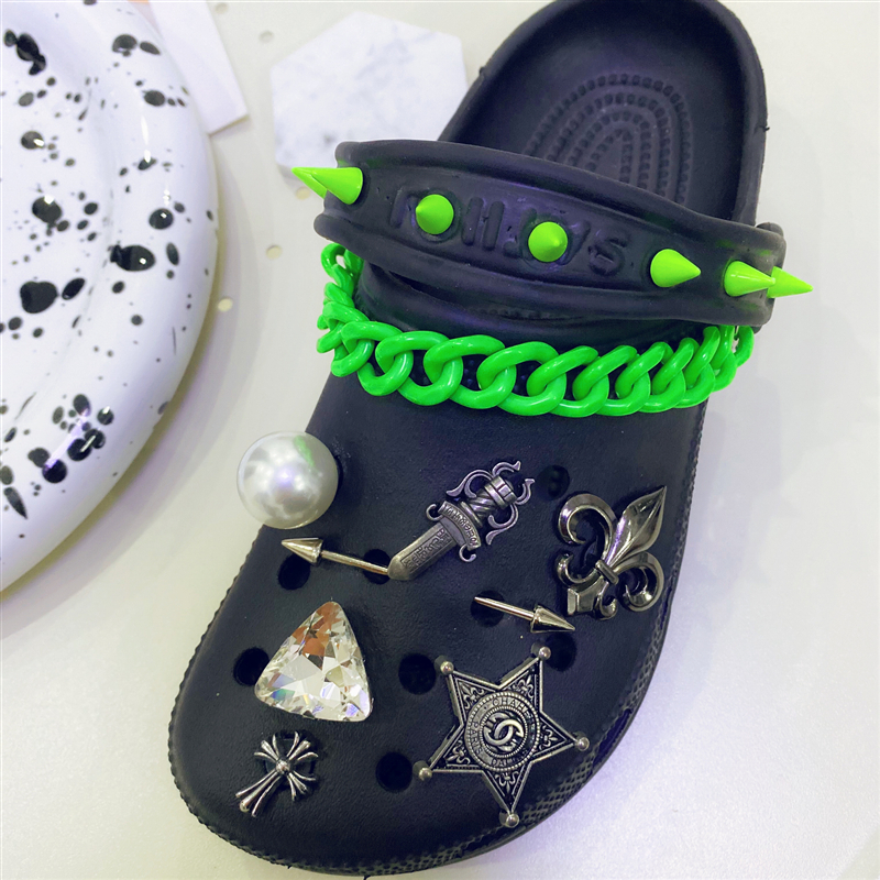 OnlyWhy小红书Crocs洞洞鞋链子DIY铆钉按扣鞋扣十字架INS复古银色 饰品/流行首饰/时尚饰品新 其他DIY饰品配件 原图主图