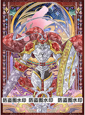 dtcg卡套数码宝贝皇家骑士团-公爵兽 红莲骑士兽玻璃彩绘风格牌套