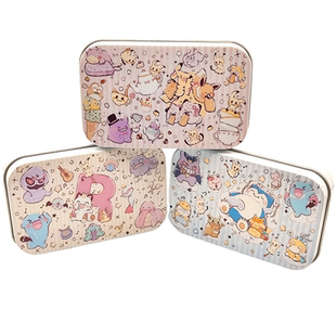 PTCG宝可梦伤害指示物收纳盒铁盒 梦幻伊布耿鬼火箭队R变装皮卡丘