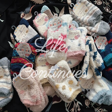 秋冬季珊瑚绒加绒加厚居家袜子女地板袜月子保暖毛绒可爱睡眠袜子