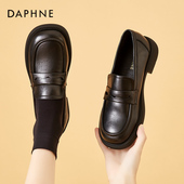 女2026新款 春秋英伦风复古百搭单鞋 大码 达芙妮软底乐福鞋 jk小皮鞋