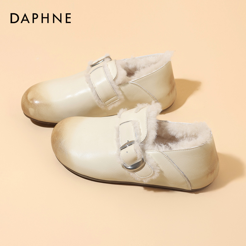 达芙妮推荐女鞋！皮面加绒勃肯鞋