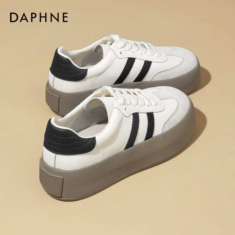 达芙妮女鞋厚底百搭复古德训鞋