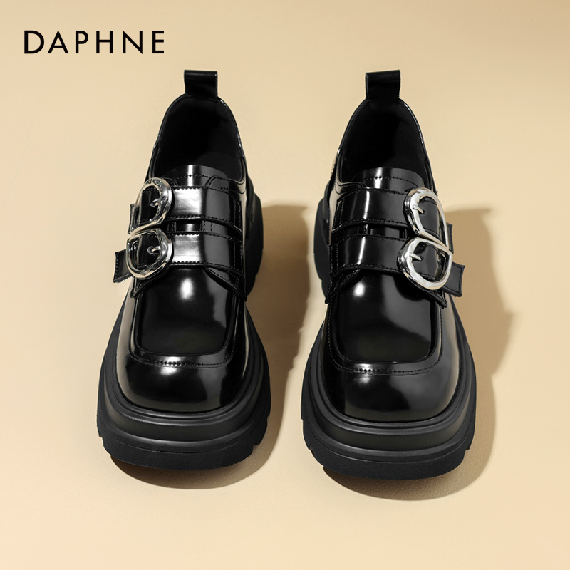 达芙妮热销女鞋！厚底真皮乐福鞋