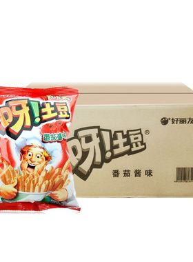 好丽友呀土豆薯条超大包休闲膨化黄油空心薯片70g20包整箱