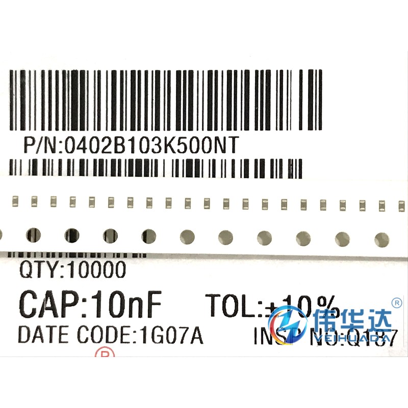 贴片电容 0603 20nF 203K 50V 1608 10% 0603B203K500NT 原装现货