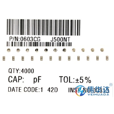 贴片电容 0603 100pF 50V 1608 ±5% 0603CG101J500NT 原装现货
