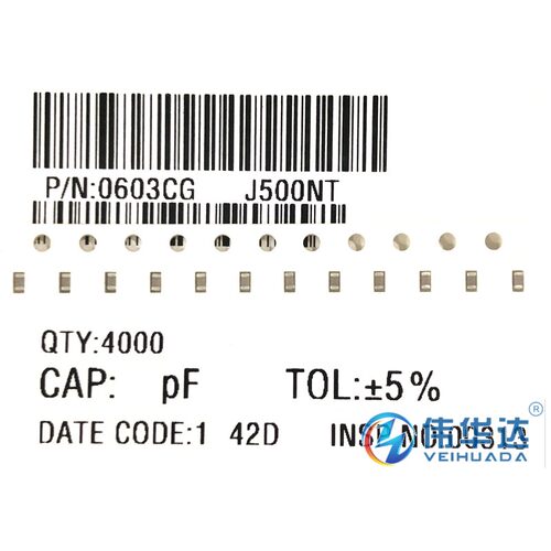 贴片电容 0603 100pF 50V 1608 ±5% 0603CG101J500NT 原装现货