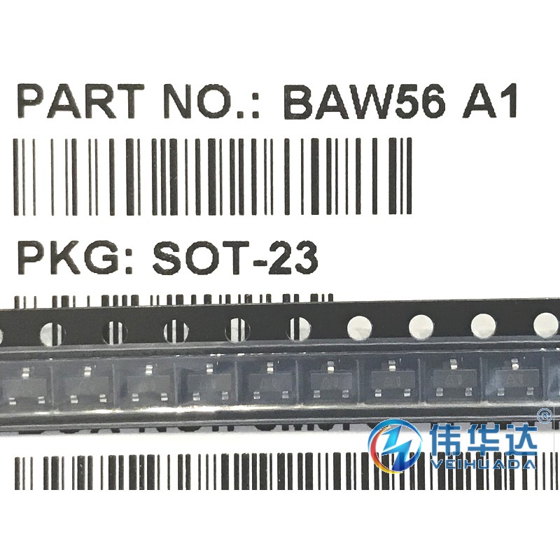 BAW56 丝印A1 贴片SOT23 贴片三极管 快恢复 原装正品 100个