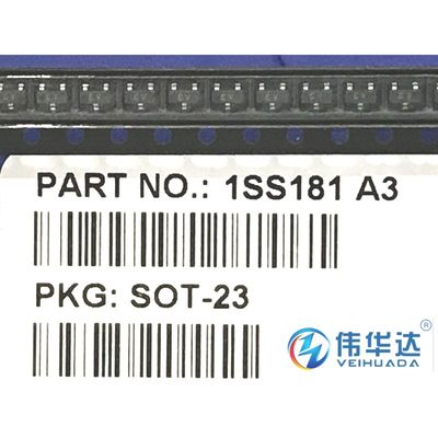 原装现货 1SS181 丝印A3 SOT-23 80V/100mA 贴片开关二极管 100只