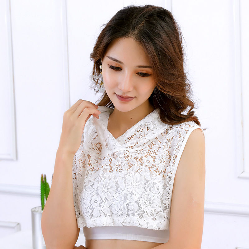 韩版卫衣假帽子领连帽蕾丝装饰领防晒假领子女百搭假领四季款