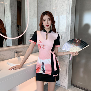 夏季美容师工作服女美容院养生馆足浴足疗店长气质技师高端套装