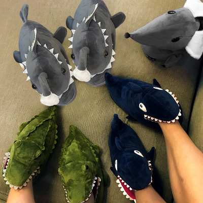 加厚棉拖鞋搞怪全包棉鞋卡通居家