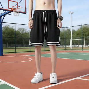 背心篮球训练宽松五分裤 跑步休闲速干透气网眼短裤 美式 男夏季