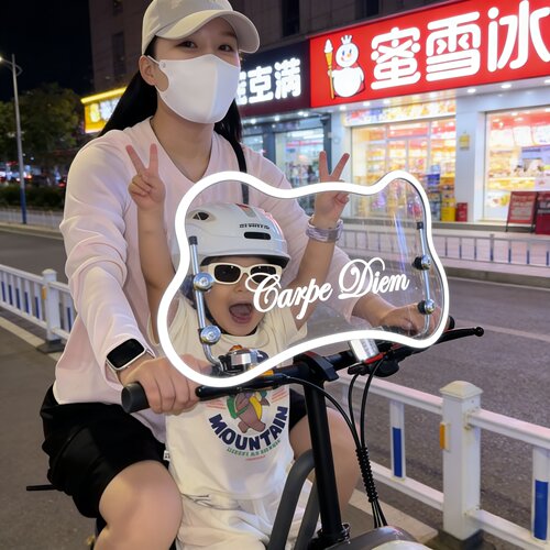 自行车挡风板折叠单车电动车公路车挡风玻璃宝宝挡风山地车挡风板