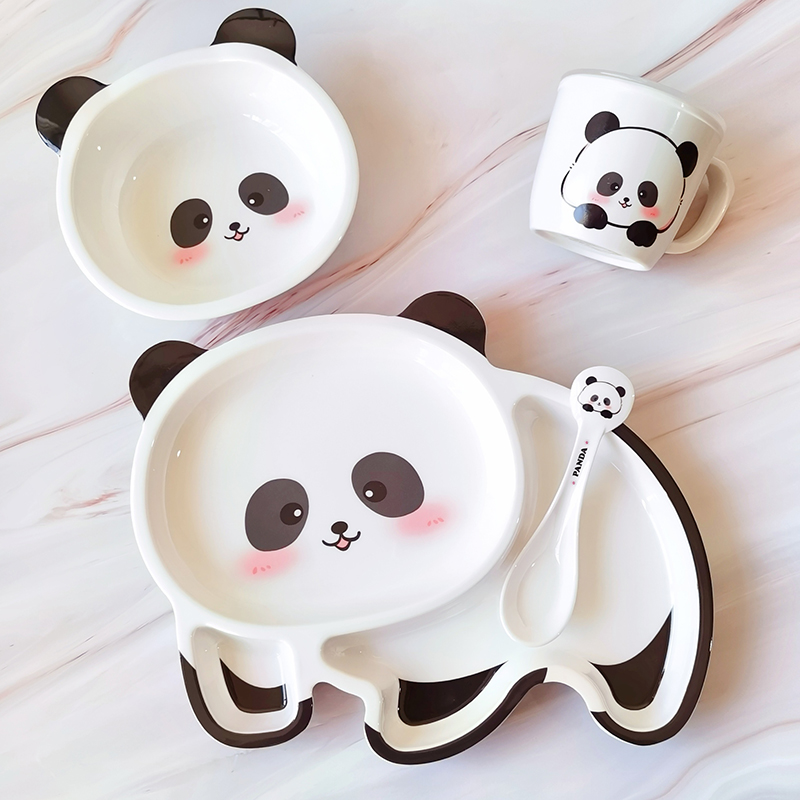 五和儿童餐具密胺防摔防烫饭碗勺