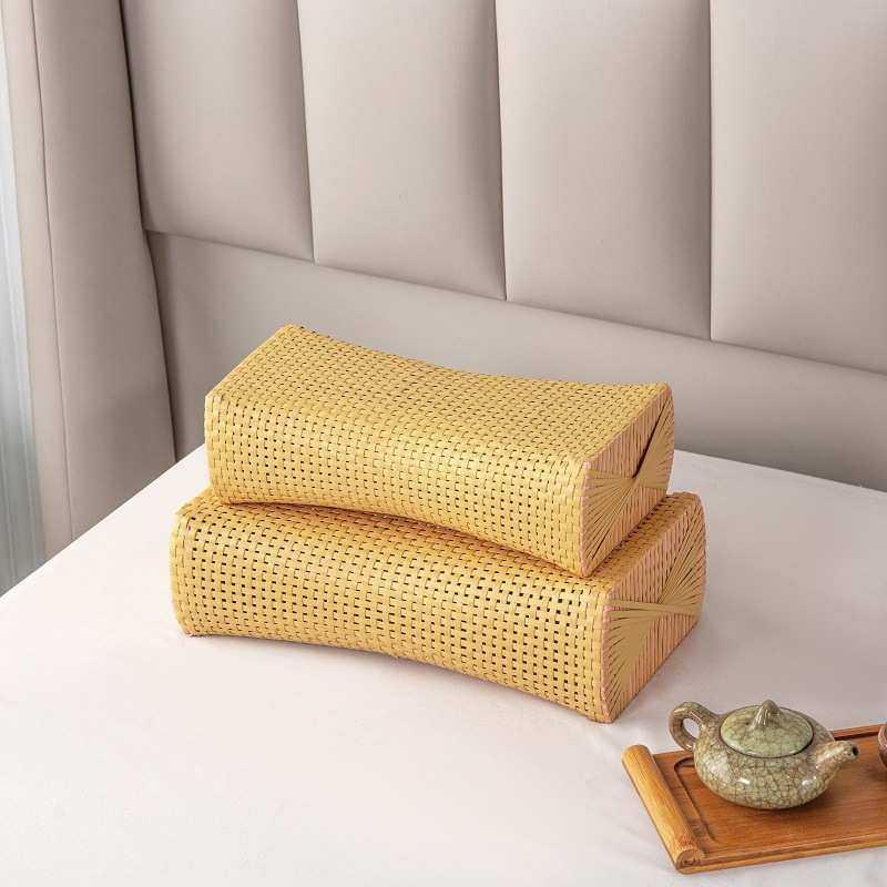 夏季竹枕头枕芯护颈椎助睡眠藤编竹子空心凉枕夏天成人家用单人枕