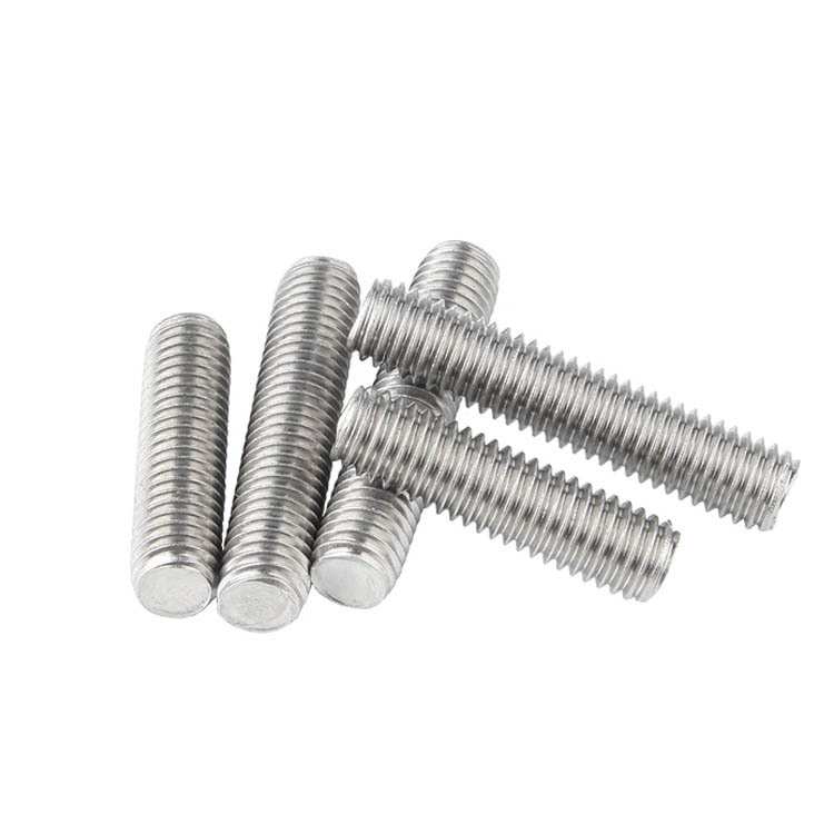 304不锈钢牙条丝杆通丝全螺纹螺杆短牙棒螺丝M5M6M8M10洗光牙棒