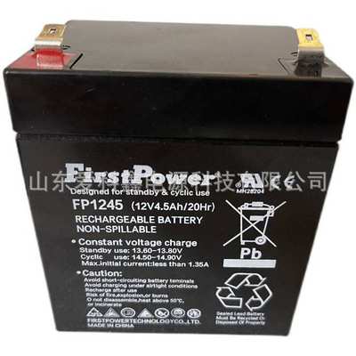 FirstPower一电蓄电池FP1245 12v4.5ah FP1250 12v5ah 铅酸免维护