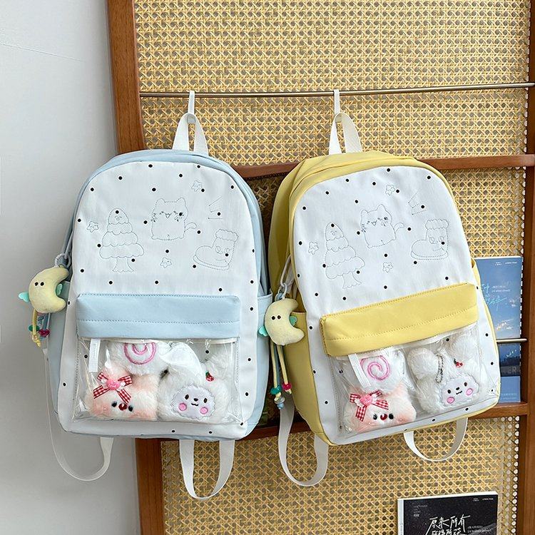 书包初中女生日系痛包可爱少女心双肩包女波点追星简约多巴胺背包,箱包皮具/热销女包/男包,双肩背包,淘宝优惠券,粉丝福利购,淘宝优惠卷