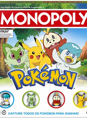 孩之宝地产大亨Monopoly宝可梦皮卡丘中文版聚会益智桌游大富翁旗