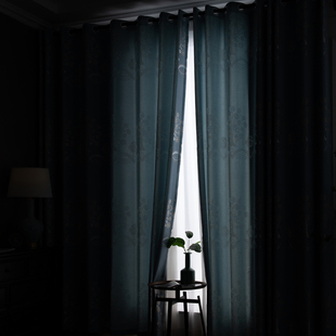 遮光窗帘2021年新款卧室送罗马杆一整全套北欧简约客厅阳台免打孔