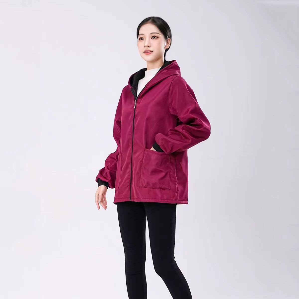 冬天加绒加厚短款罩衣防水防油耐脏工作服男女干活罩衣大褂工作服