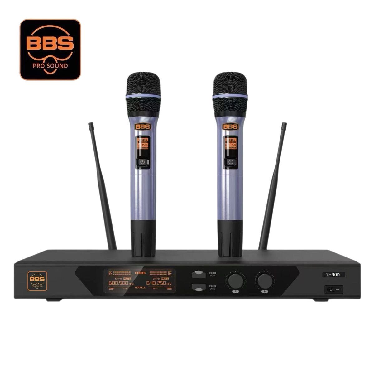 BBS TH-6无线麦克风专业U段手持一拖二UHF话筒家庭K歌KTV唱歌家用