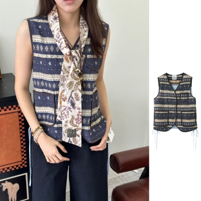 RAW STONE 官方授权 26SS 色织民族风拼接马甲