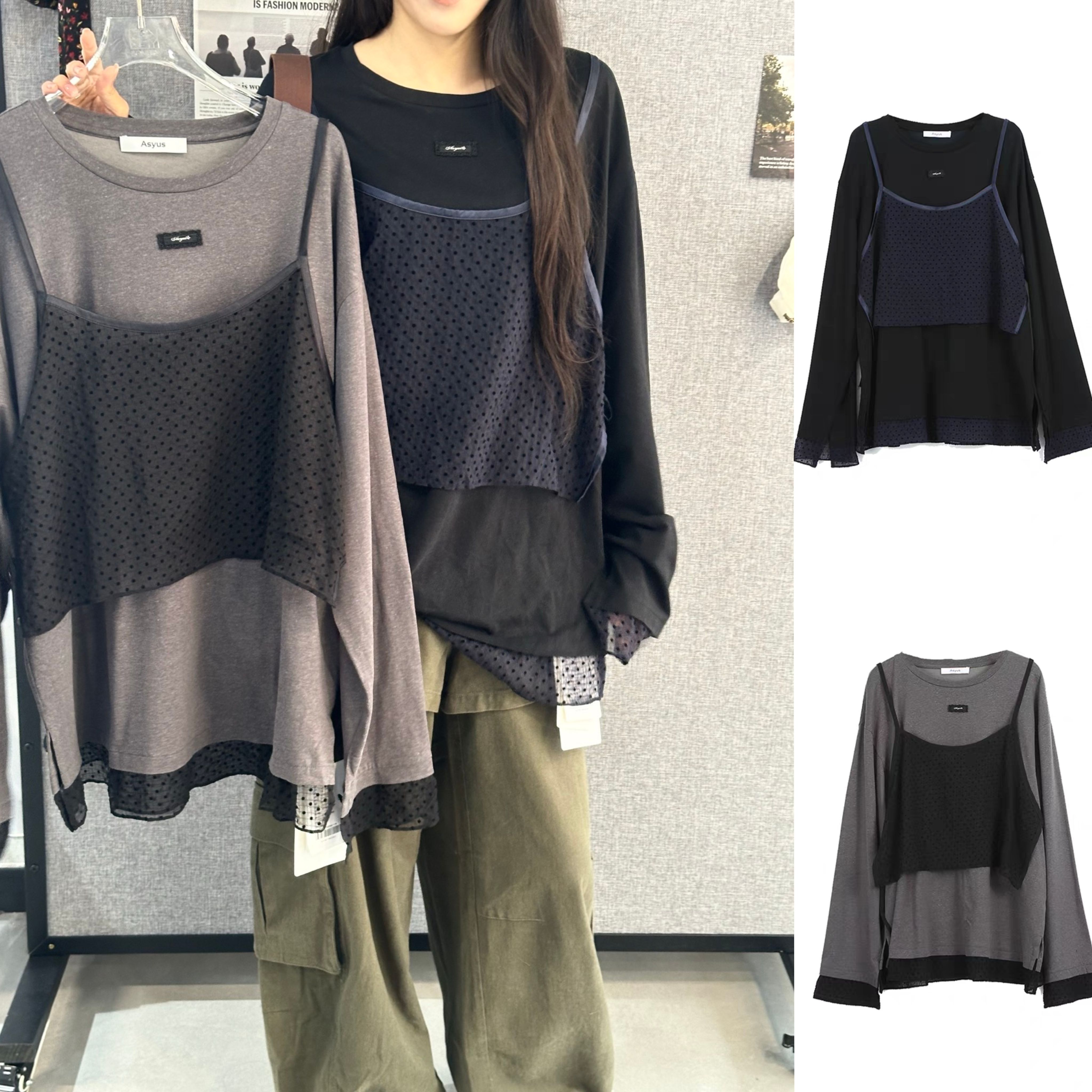 现货秒发 ASYUS 官方授权 26PS假两件上衣