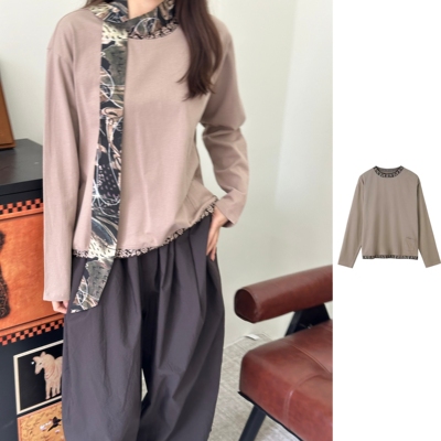 RAW STONE 官方授权 26SS 提花罗纹丝棉混纺针织7分袖t恤