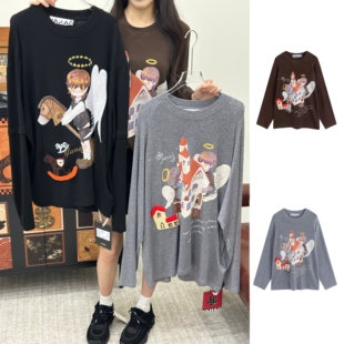 26SS搬城堡天使印花天丝羊毛长袖 官方授权 YANAG 现货秒发