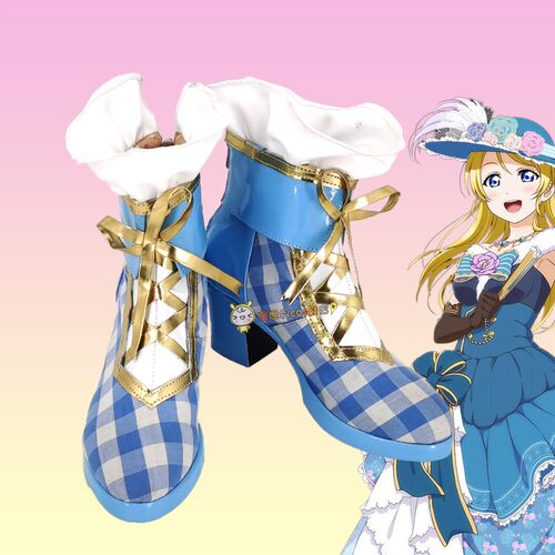 Lovelive花束觉醒绚濑绘里cos鞋定做0114cosplay鞋子来图还原定做