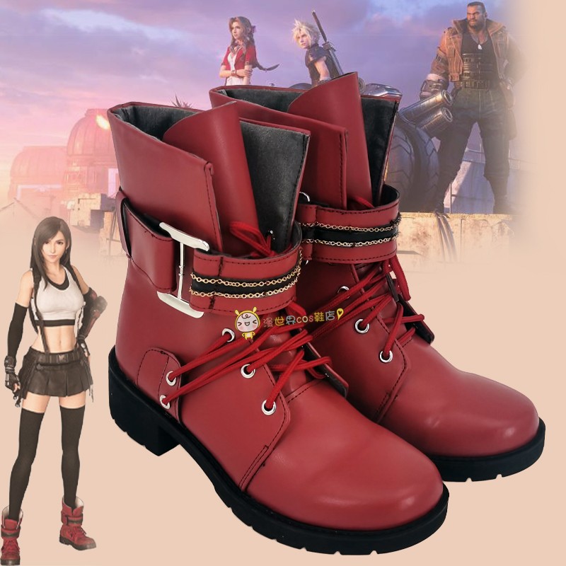 最终幻想蒂法cos鞋定做A064动漫游戏人物漫展cosplay表演鞋子定制