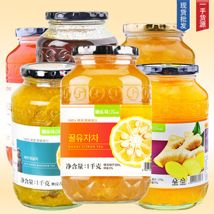 韩国迪乐司蜂蜜柚子百香果茶饮料夏日网红柠檬果肉酱冲泡饮品果酱