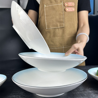 陶瓷汤盘日式创意西餐圆盘商用