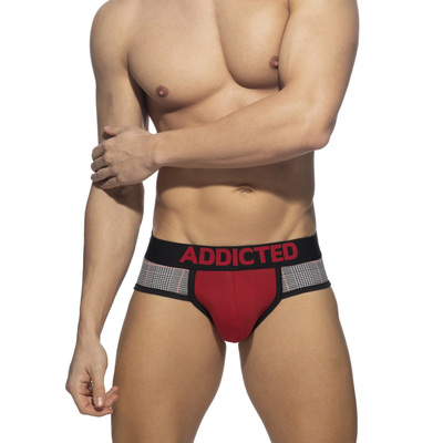 ADDICTED男士三角内裤红色立体