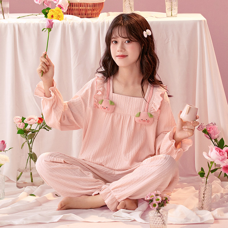 女童睡衣可爱小粉猪长袖保暖高端纯棉春秋季母女装大童宝宝家居服,童装/婴儿装/亲子装,家居服套装,淘宝优惠券,粉丝福利购,淘宝优惠卷